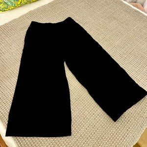 Beautiful Black Cropped Wide Legs Dress Pants